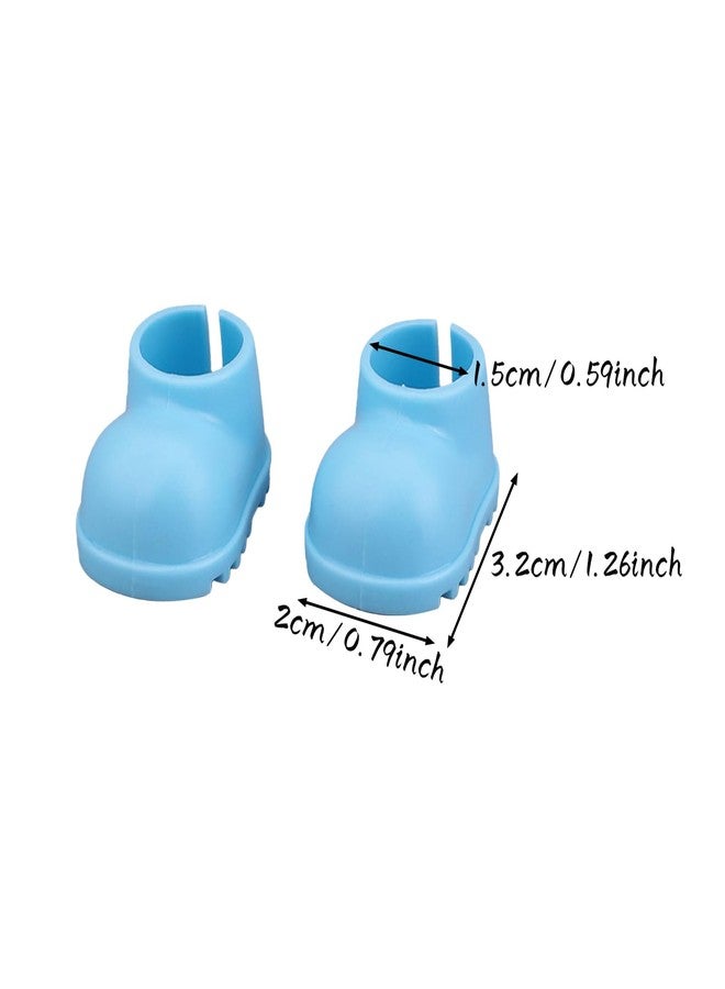 Roioiow 8 Pair 17cm Doll Shoes - Fashionable Mini Boots for 6.7in Dolls, Assorted Colors, PVC Material,Doll Accessories - Image 4